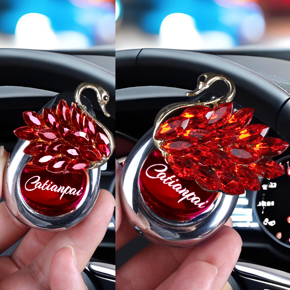 Perfume de automóvil salidas de aire de alta calidad de perfumes de automóviles para damas, perfumes de cignes, adornos de perfume de perfumes duraderos