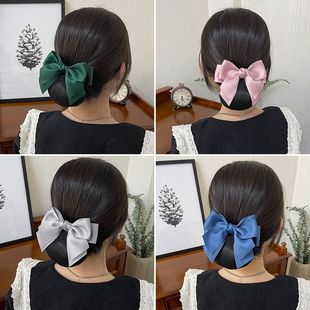 Head Flower Nurse Hair Net Set New High-End Bank Hotel Front Desk Hair Net Pocket Waiter Bow