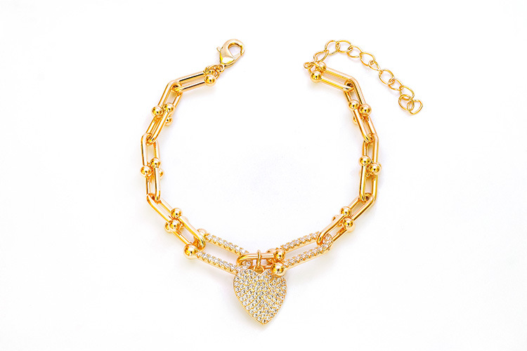 Cobre Forma De Corazón Pulsera Collar display picture 3