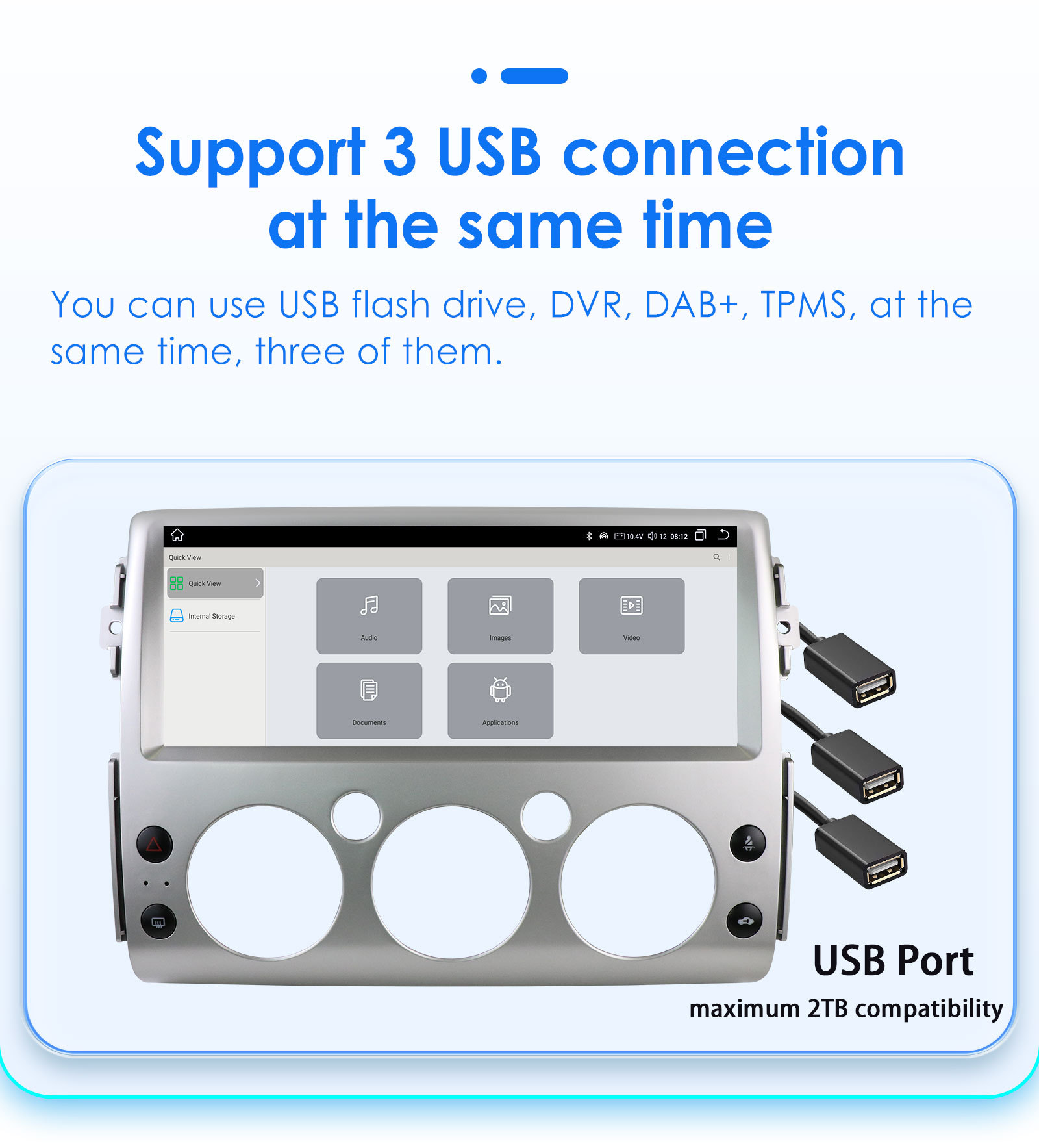 The cross-border model is suitable for 06-21 Toyota FJ Cruiser car MP5 Bluetooth navigation GPS all-in-one