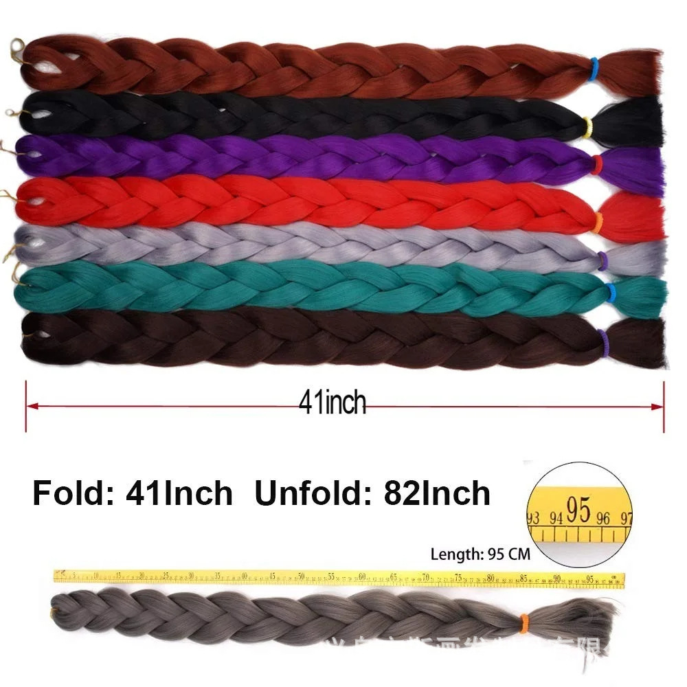 Europa y los Estados Unidos comercio exterior 165g fibra química trenzas sucias de color XP paquete de Toká peruca africana extensión de cabello negro trenzas largas