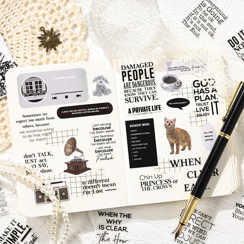 悦真 (Cross-border trading), sticker, stickers, scheduler, English letters