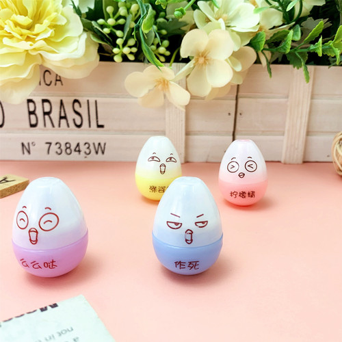 Cute and fun egg-shaped fluorescent pen for elementary school students, small size colored marker pen stationery supplies prize 