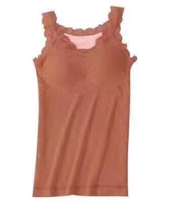Ropa interior térmica de otoño e invierno chaleco térmico de mujer con almohadilla en el pecho