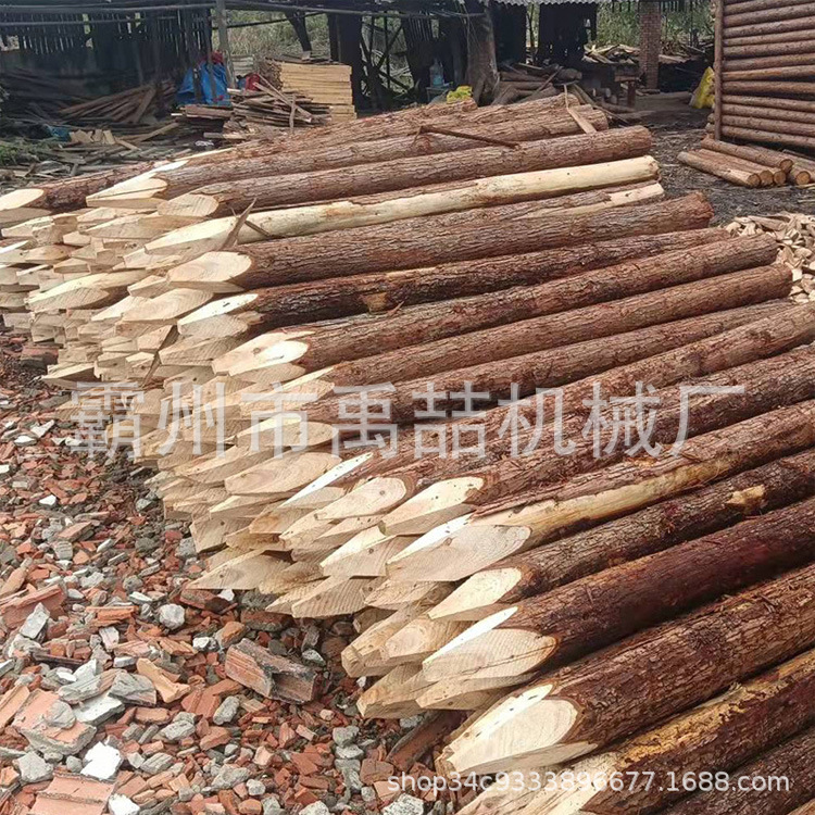 防汛护岸松木桩河堤防护松木尖头木桩河道防洪护岸松木桩