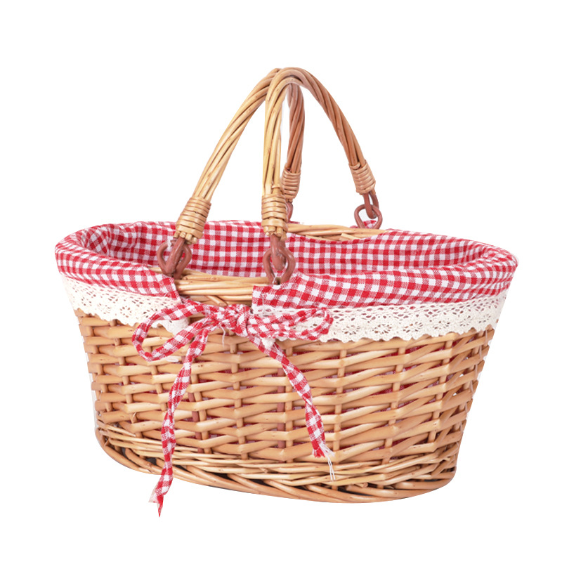 Outdoor Handmade Woven Vine and Willow Baskets, Storage Bins, Fruit and Picnic Baskets, Factory