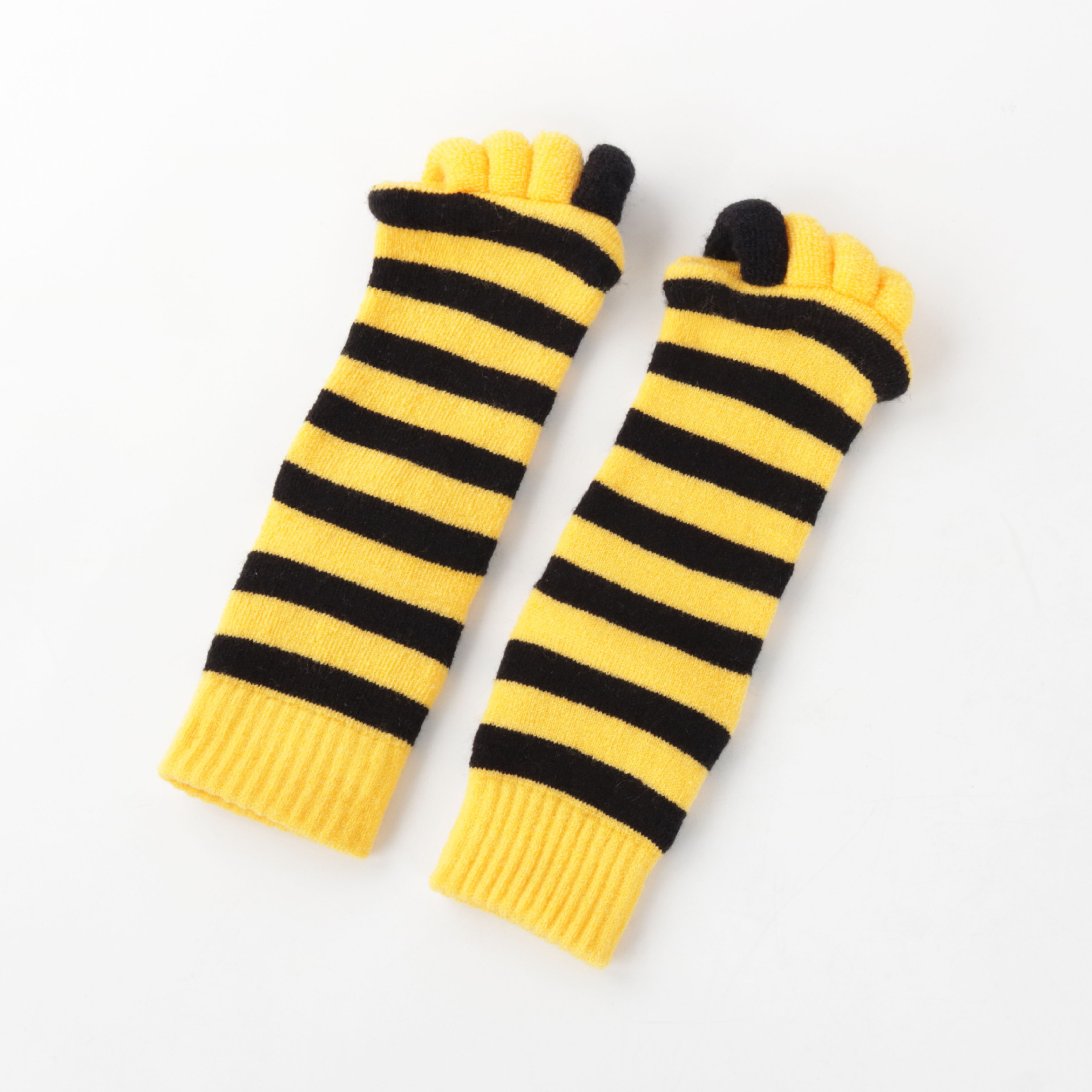 Calcetines del dedo del pie japoneses y coreanos calcetines del dedo del pie de la yoga del masaje DE LA SALUD calcetines del dedo del pie del algodón de acrílico suave de las mujeres calcetines abiertos del dedo del pie