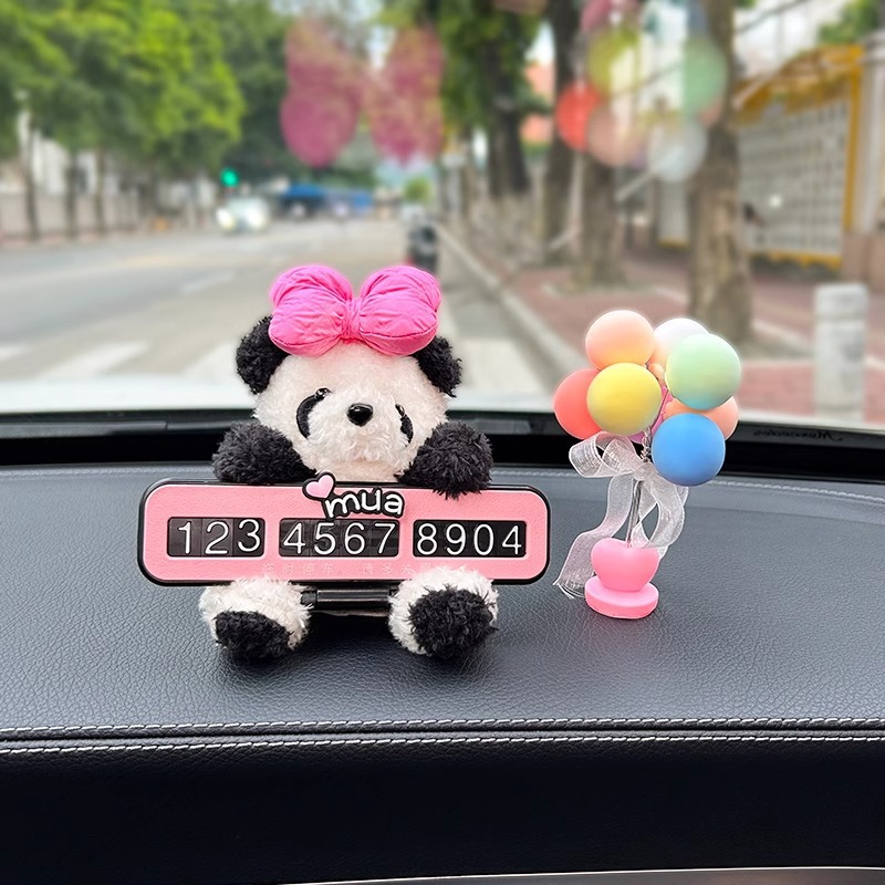 Tarjeta de estacionamiento temporal de automóvil Dibujos animados lindo creativo nuevo automóvil móvil automóvil móvil número de teléfono placa accesorios de automóvil