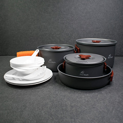 Outdoor cookware set portable campfire cookware water pot stove outdoor camping cookware camping cookware supplies