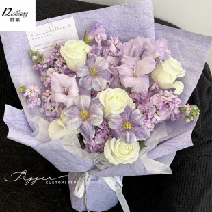 New Handmade Stone Pattern Paper Wrinkled Texture Flower Bouquet Wrapping Paper Handmade Snow Paper DIY Floral Gift