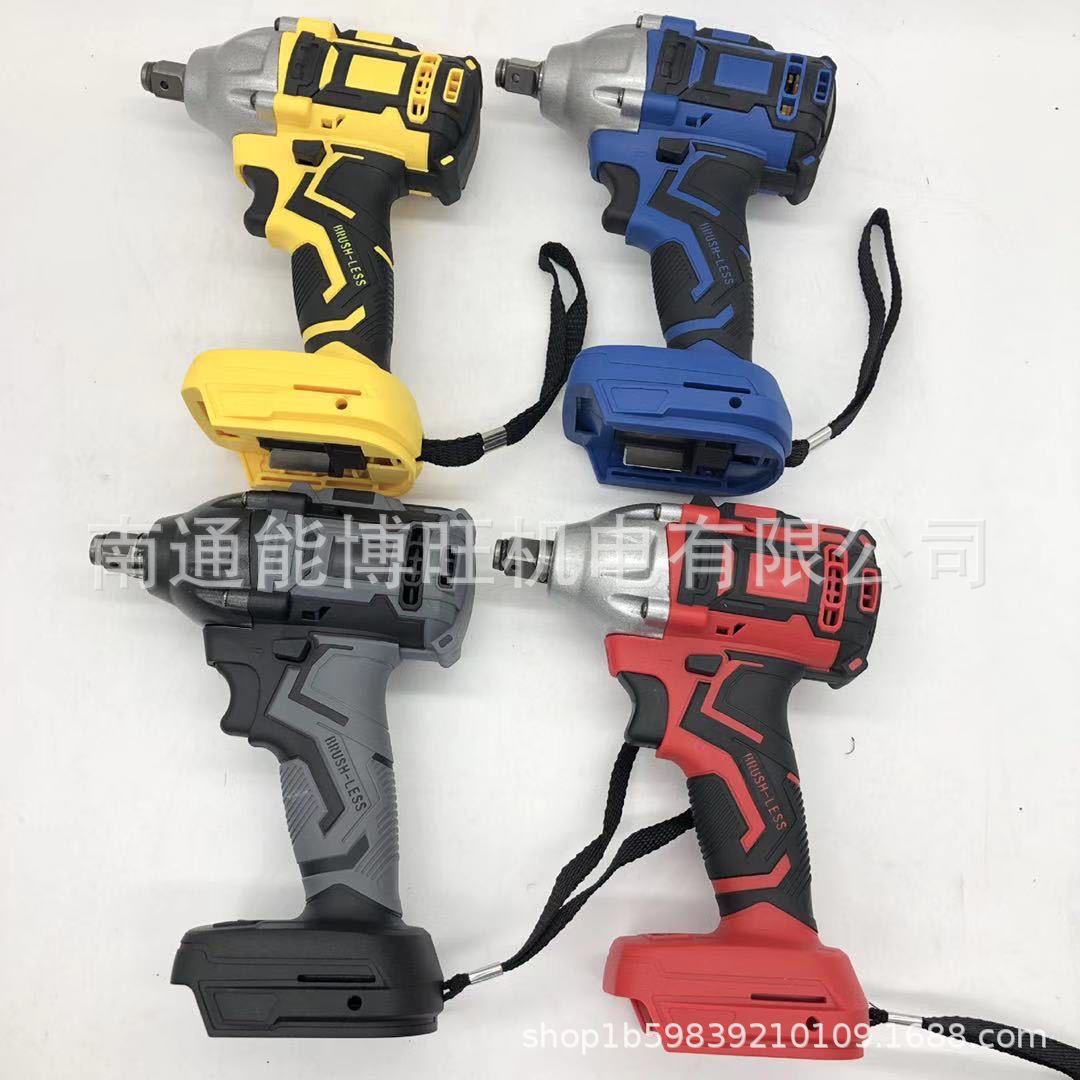 Llave de impacto de pistola de aire eléctrica transfronteriza recargable de alta potencia llave eléctrica de litio reparación de automóviles pistola de aire al por mayor