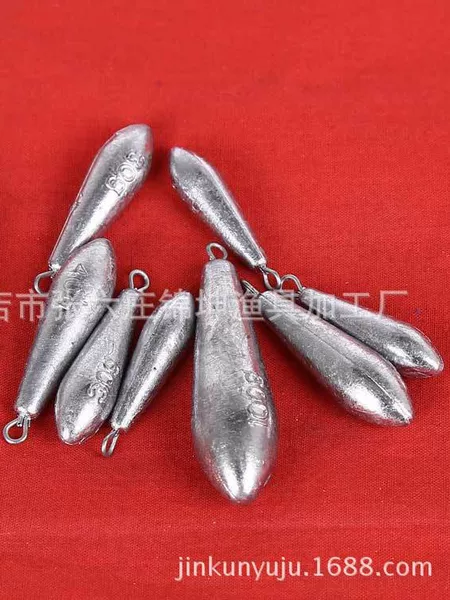 Lead pendant fishing gear willow leaf hanging ring lead pendant fishing gear heart lead pendant water drop type lead pendant with ring sea pole