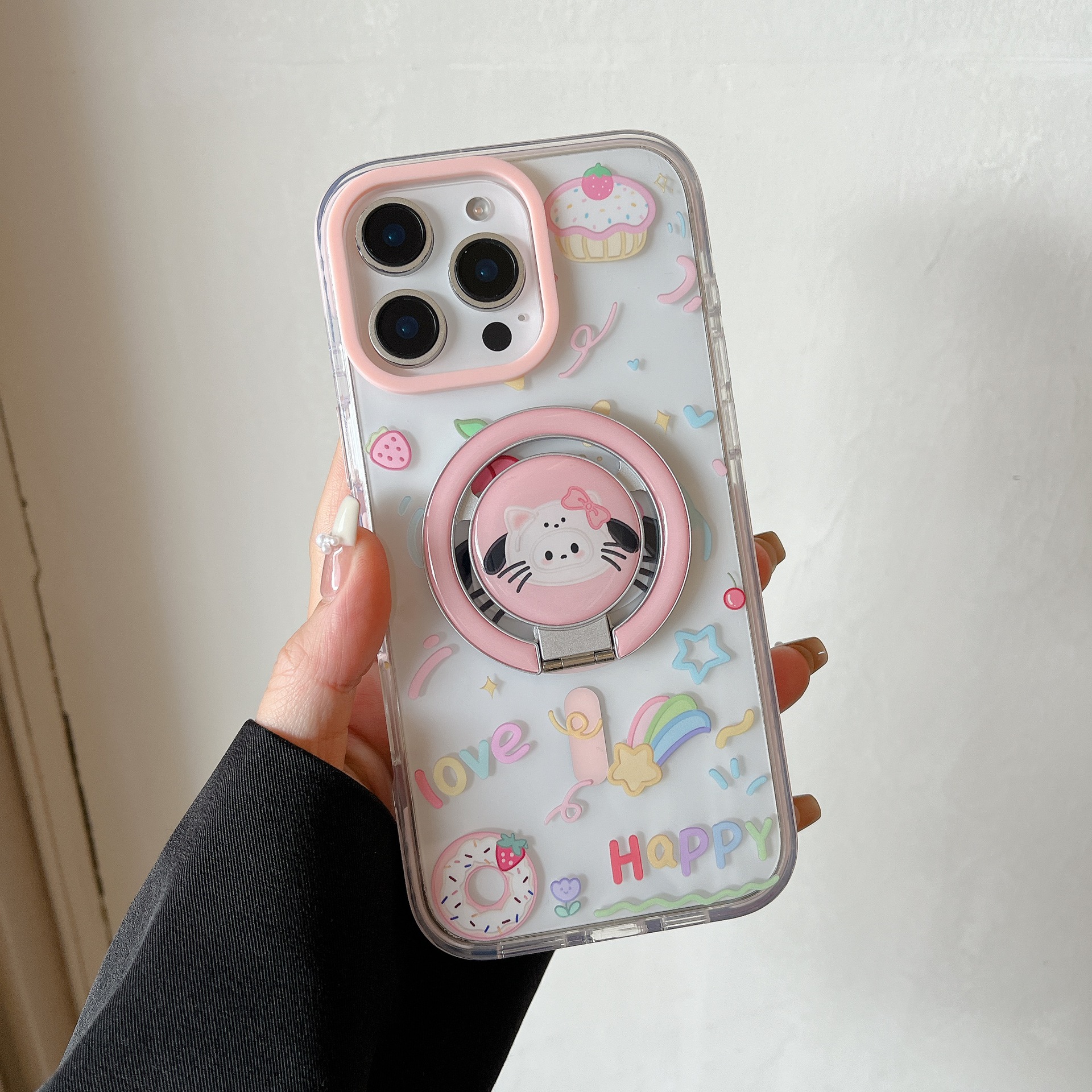 Dibujos animados lindo postre gato para iPhone16 funda para teléfono móvil 15ProMax magnético 14Pro fresco 16Pro