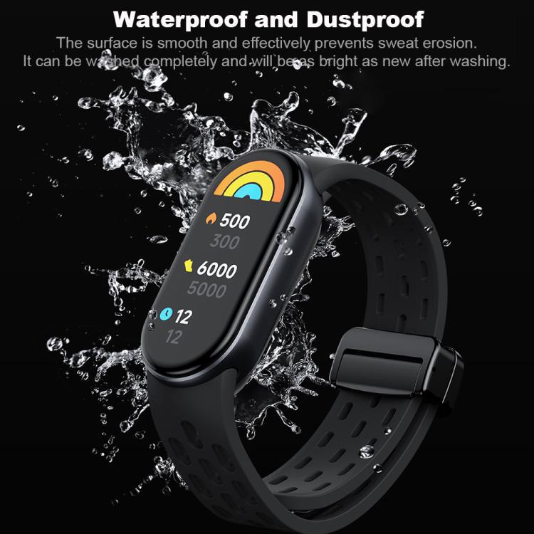 xDfind Dong Dong tipo absorción pulsera de silicona de botón negro para pulseras Xiaomi 10 / 9 / 8