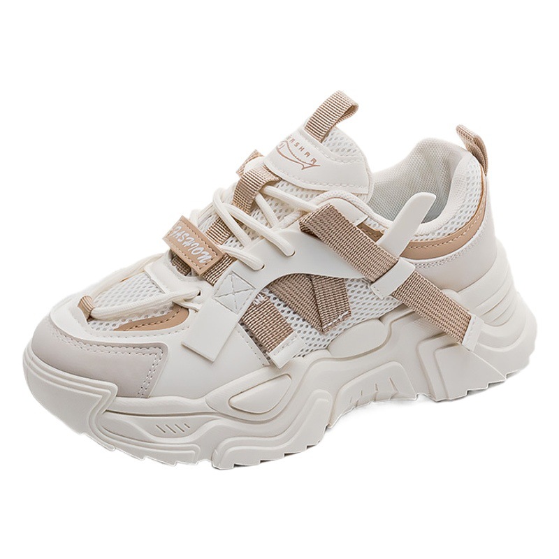 Zapatos de papá para las mujeres 2024 primavera nueva moda zapatos de senderismo a juego transpirable feo lindo casual zapatilla ins zapatos de moda