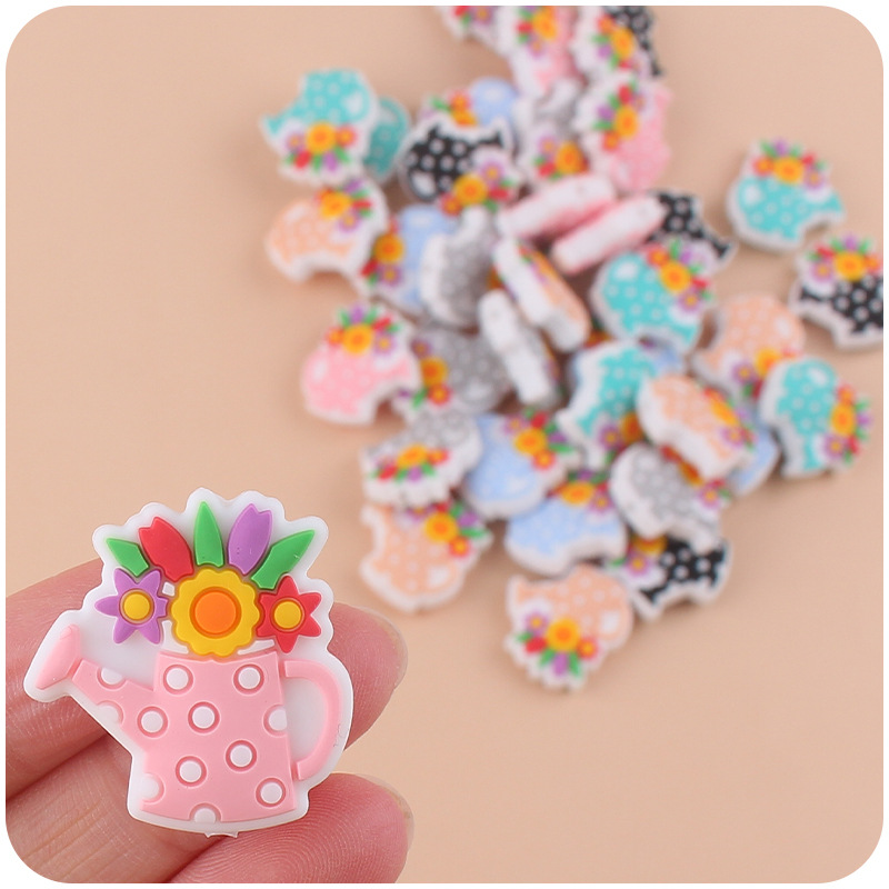 Bebé suministros de dibujos animados florero de silicona mordedor creativo DIY bebé molar pezón cadena anti-gota cadena Accesorios