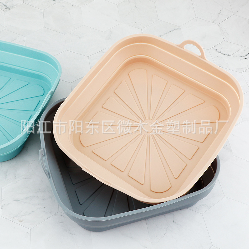 Amazon Hot Sale Cuadrado Plegable Air Fryer Silicone Air Fryer Silicone Pot image 4