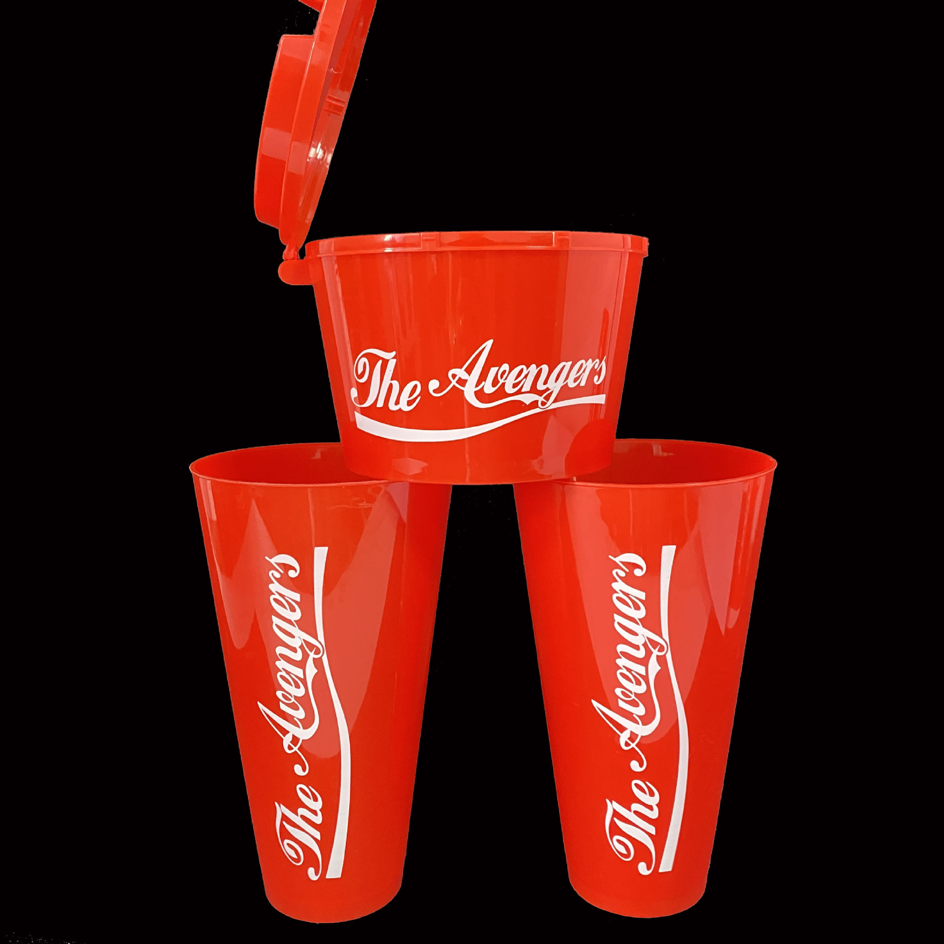 Taza de paja de plástico creativa, palomitas de maíz, pollo frito, taza de cola, taza de refrigerio, festival de alimentos, dos usos, nueva taza de cola grande en línea