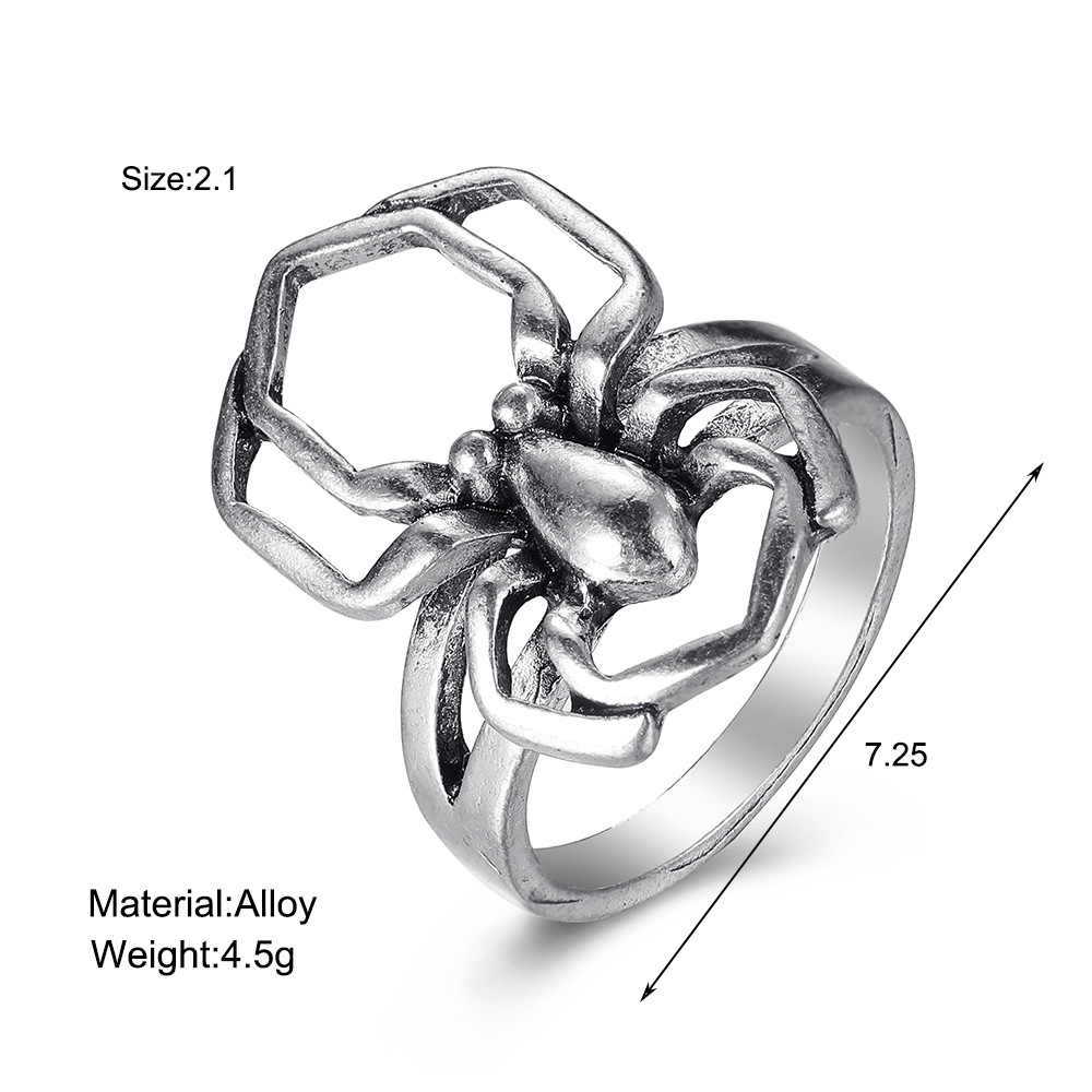 Kreative Pilz-persönlichkeit Retro-einzelring Spinnen-ring Schädel-zeigefinger-ring Schmetterlings-ring display picture 1