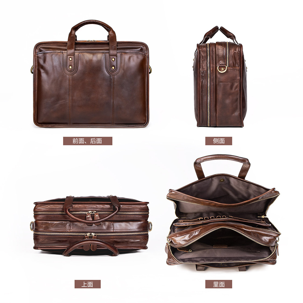 Jiameida retro header leather men's bag source factory a hand -made…