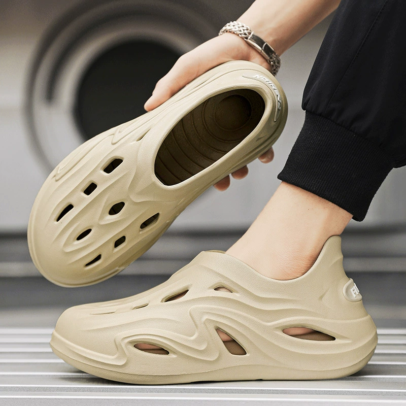 Трансграничные пещерные туфли мужские сандалии садовые туфли женские летние новые сплошные сандалии пары Baotou пляжные туфли мужские