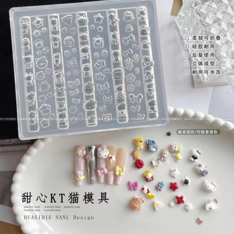 ミラーマニキュアリボンラブリボンハート型クリスタル接着剤モールド diy ジュエリーペンダントシリコーンモールド|undefined