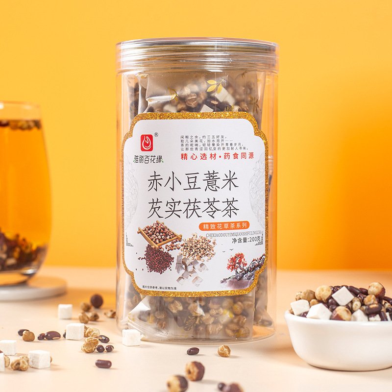 Four Gentlemen Adzuki Bean Barley Gorgon Fruit Poria Tea Non-Five-Finger Peach Barley Wet Tea Red Bean Barley Tea