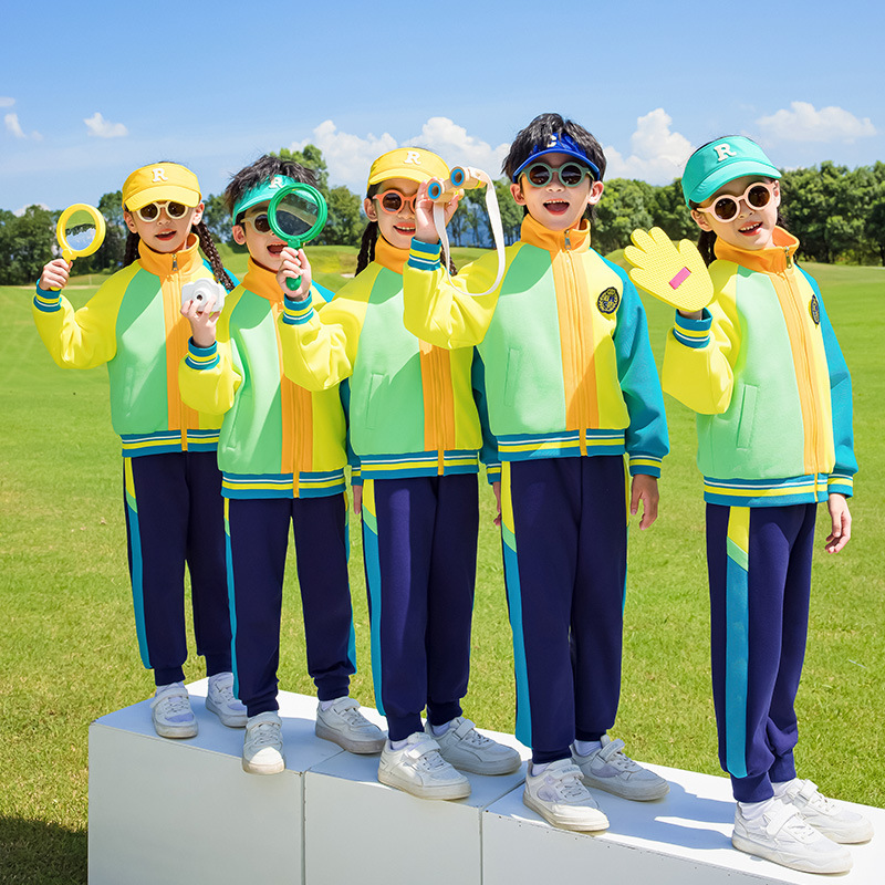 초등학교 학생 수업 옷 가을 4 종 유치원 정원 옷 가을 옷 3 종 어린이 학교 유니폼 가을 스포츠 세트