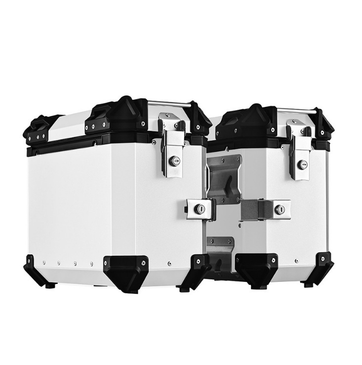 Hot-Selling 28L35L Large-Capacity Corner-Protected Aluminum Alloy Side Box, Universal Waterproof and Anti-Collision Travel Motorcycle Tail Box
