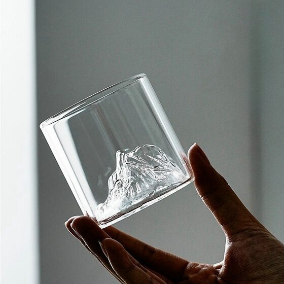 High Borosilicate Glass Transparent Japanese-style Guanshan Cup Red Wine Whisky Wine Glacier Cup Black Tea Green Tea Single-layer Cup