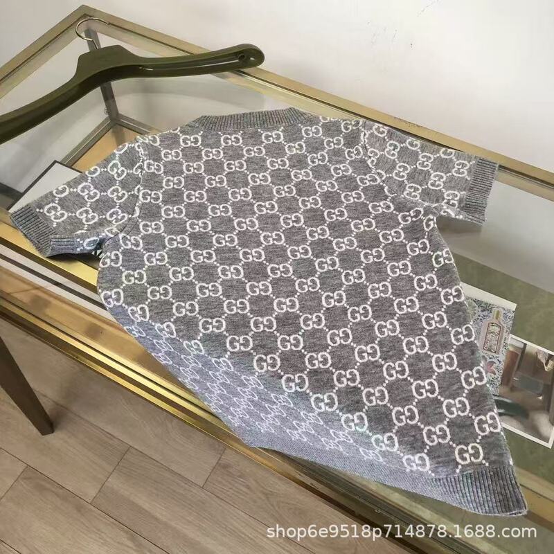 G Brand Correct Version Early Spring Holiday Series Double-Sided Gg Fine Wool Jacquard Top Fashionable Versatile Sweater for Women