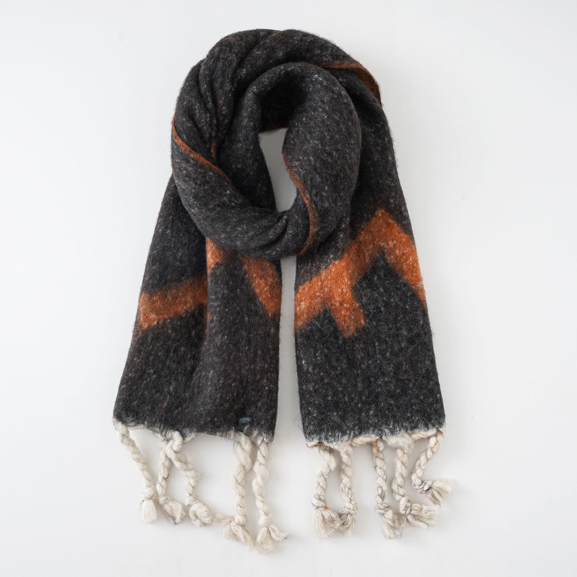 Moda nueva bufanda de Cachemira bufanda de invierno de las mujeres carta cálida borla bufanda de moda coreana