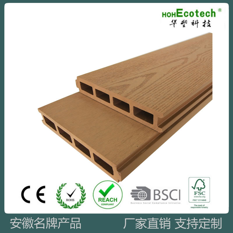 Fábrica de piso de plástico de madera al aire libre agujero redondo plástico piso de madera jardín patio ingeniería al aire libre decorativo Placa de agujero cuadrado anticorrosión