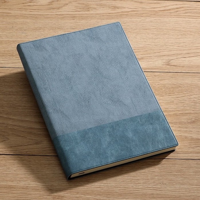 ノートカバー 斜線模様型押し合成皮革ノートカバー