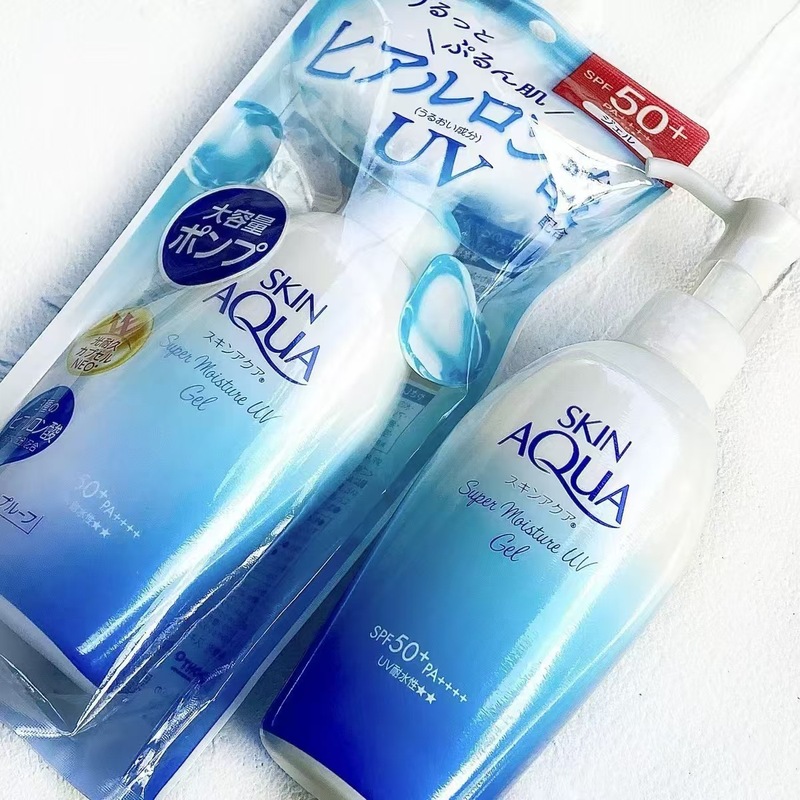 日本本土楽敦日焼け止めスキンアクア超保湿SPF50日焼け止めクリームUV爽やかジェル140ML|undefined