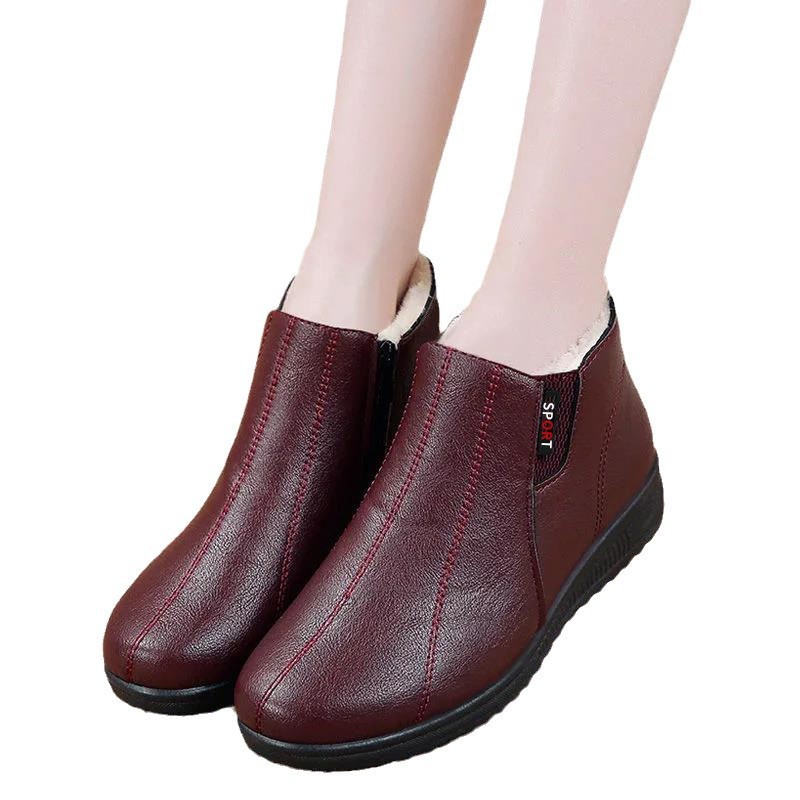 Madre zapatos de algodón zapatos de mujer zapatos de invierno de mediana edad y ancianos zapatos de algodón más terciopelo grueso zapatos de algodón cálido zapatos de suela suave para ancianos