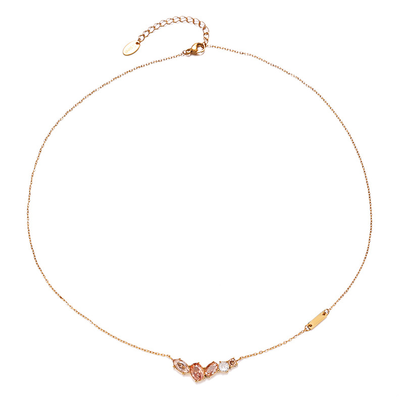 Tina moda transfronteriza nueva fruta dulce fresca flor de limón colgante de hoja cadena ajustable collar mujer image 6