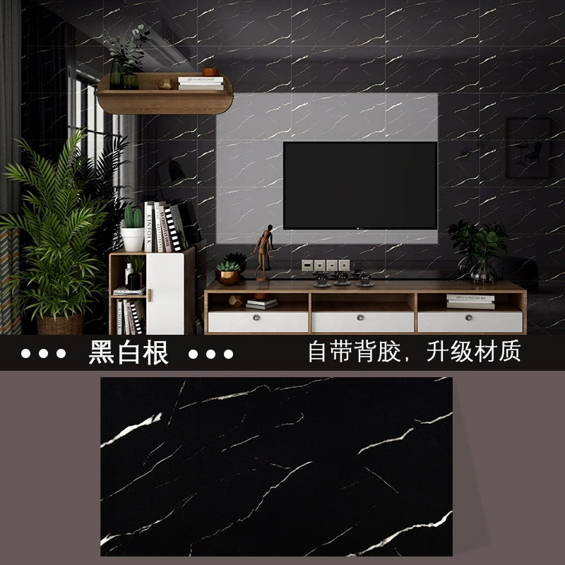 Self-adhesive waterproof wallpapers on wall, marble wall sticker