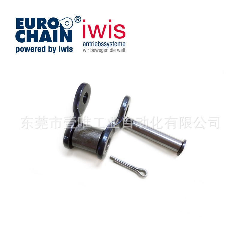 现货链条配件德国IWIS EUROCHAIN六分单排12B-1-OL半扣半目链扣