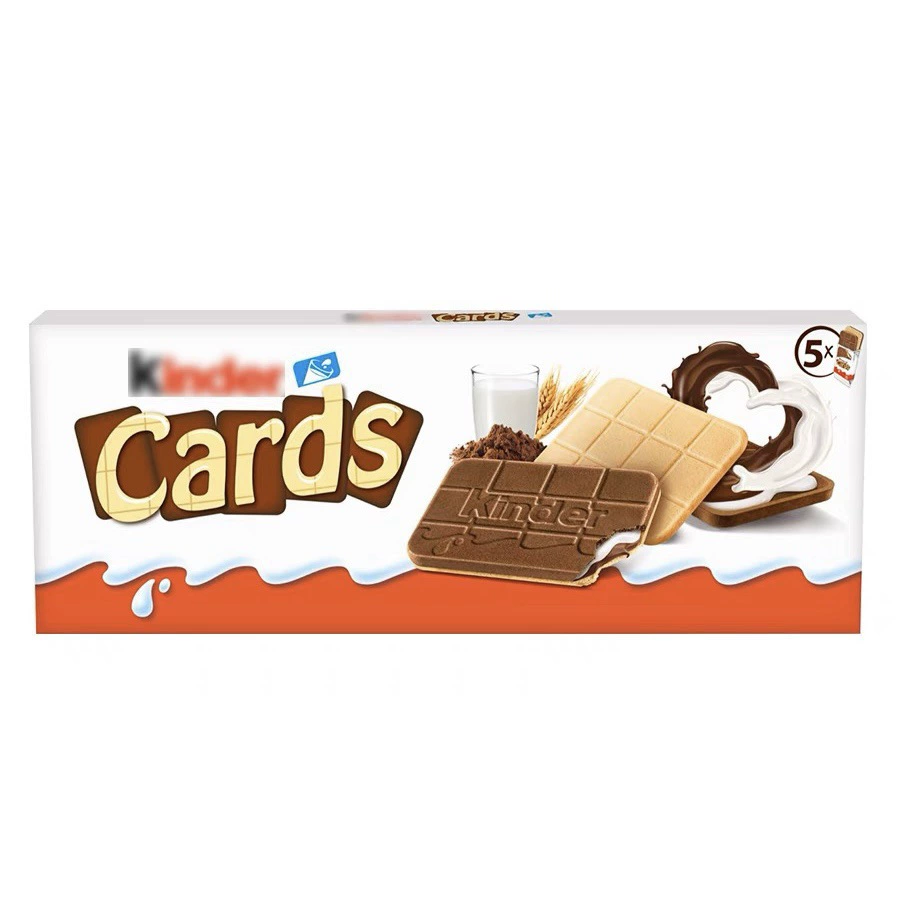Итальянские детские печенье Kinda Calzer Milk Milk Cocoa Cocoa Crispy Crispy печенье 128 г*20 коробок