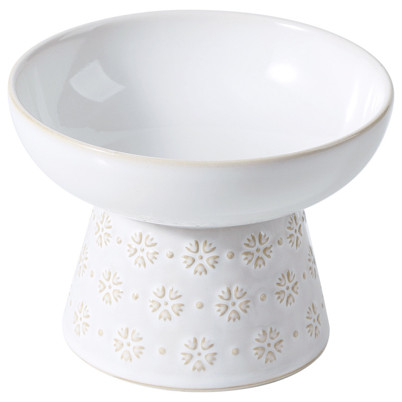 Cerámica de cerámica para mascotas cuello cervical, tazón para gatos, tazón para gatos, tazón de agua potable de alta capacidad, tazón de grano, exportación transfronteriza