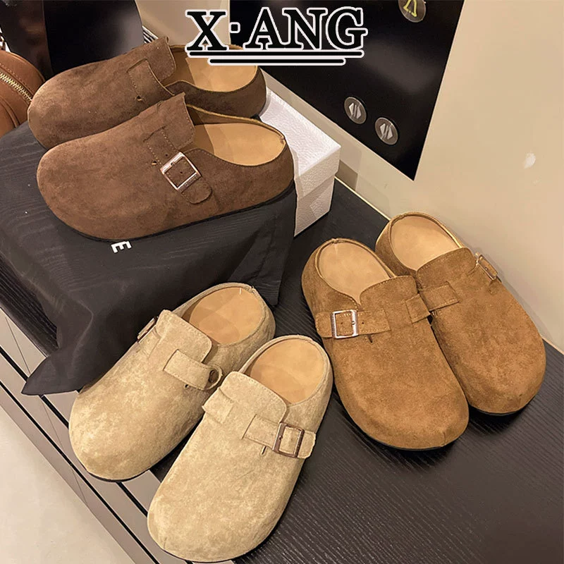 Женские туфли с толстой подошвы увеличены внутри кожаные ботинки Bucken весной и летом 2025 года новые туфли без каблуков