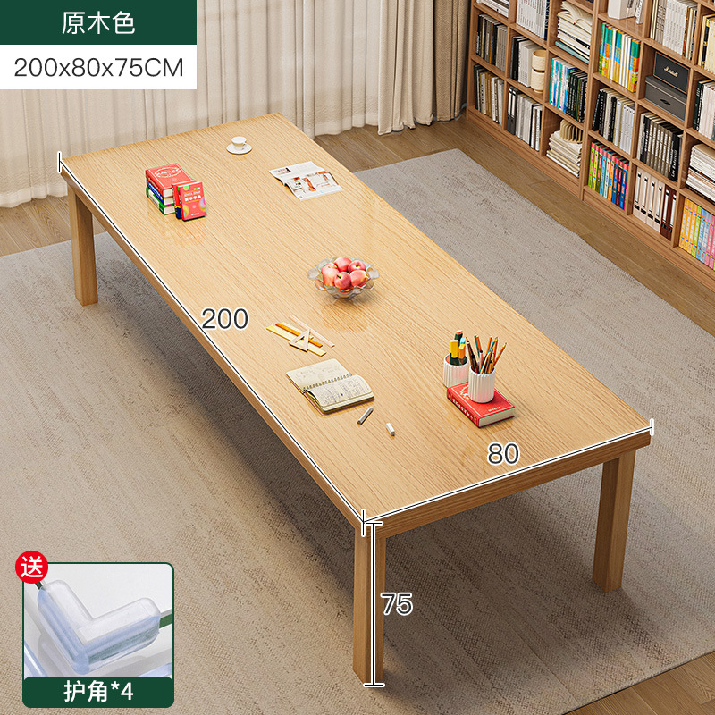 Mesa de trabajo sala de estar grande escritorio largo pierna de madera maciza escritorio de la computadora en casa Escritorio de estudio sala de estar Mesa Grande image 16