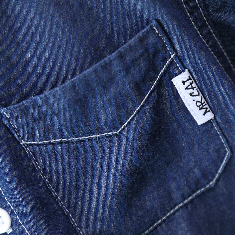 7214 Traje de verano de mezclilla para niños 2025 Nuevo vestido de verano Camisa delgada de manga corta Traje de dos piezas Ropa para niños queer de moda