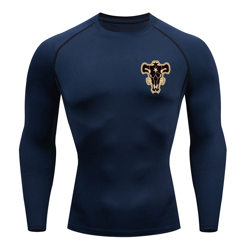 Men's Printed Compression Sports T-Shirt Quick Drying Breathable Sweat Wicking Elastic Tights For Gym Workouts And Running_voghion.com