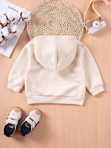 Hottest Selling Children's Autumn/Winter Hooded Sweatshirt Cute Bear Casual Top Warm Fleece Long Sleeve for Boys and Girls