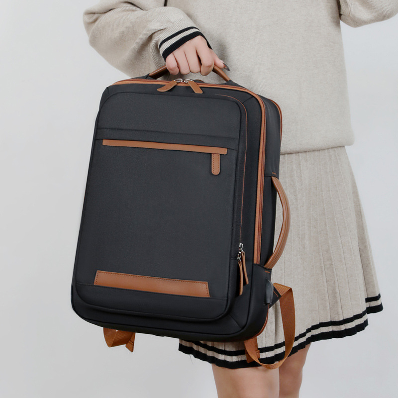 Mochila multifuncional de expansión USB carga portátil multicapa simple multifuncional bolsa de negocios mochila de viaje