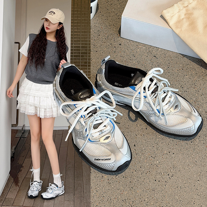 New Balenciaga Dad Shoes 2026 Spring New Racing Style Color-Blocking Fashion Mesh Casual Sports Unisex Model New Balenciaga Dad Shoes 2026 Spring New Racing Style Color-Blocking Fashion Mesh Casual Sports Unisex Model