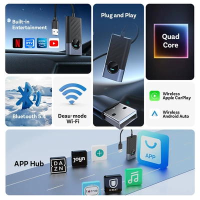 Simsiz CarPlay və Android Auto Box Adapter Is Suitable