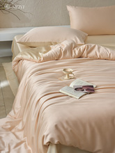 床笠款素色1.2m被套天丝长绒棉床单四件套纯棉裸睡简约风床上用品